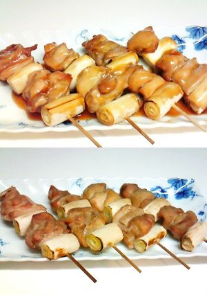 A picture of Yakitori in the Oven.