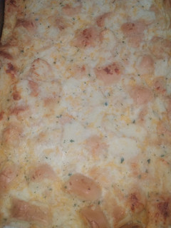 A picture of Savory Cheese garlic bread pudding.