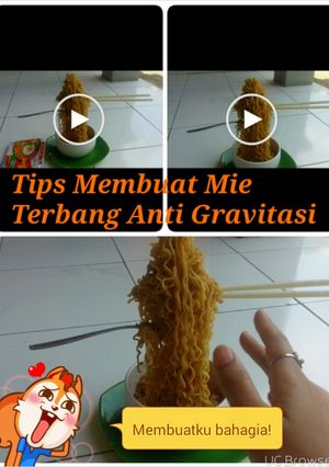 Foto resep Tips membuat mie terbang anti gravitasi