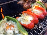 Una foto de morrón a la parrilla