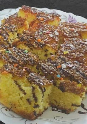 عکسی از دستور کیک پاییزی🍁(کیک نارنگی🍊)🍂