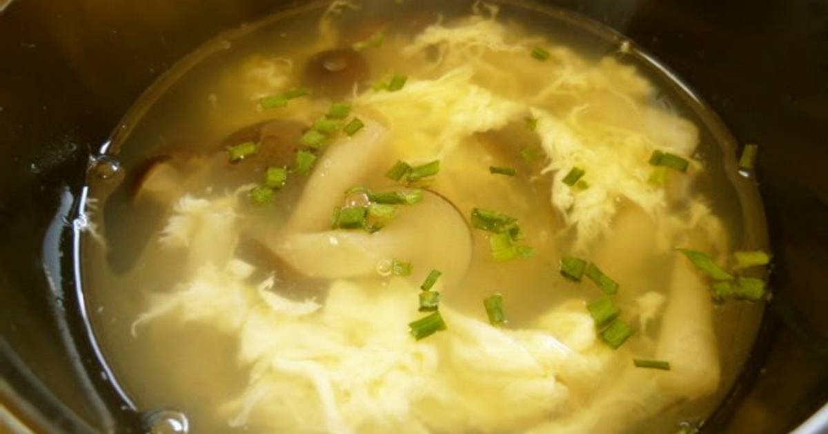 Easy Shimeji Mushroom and Clear Egg Soup By Sanipan Recipe by cookpad