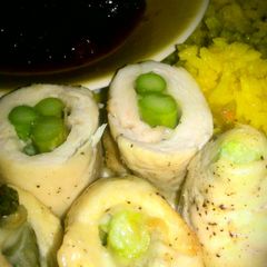 A picture of Chicken Wrapped Asparagus Bites.
