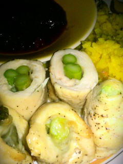 A picture of Chicken Wrapped Asparagus Bites.