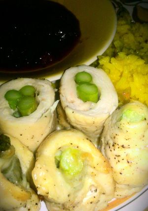 A picture of Chicken Wrapped Asparagus Bites.