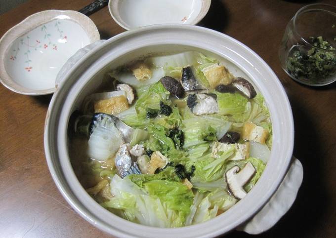 Salted Mackerel and Chinese Cabbage Hot Pot