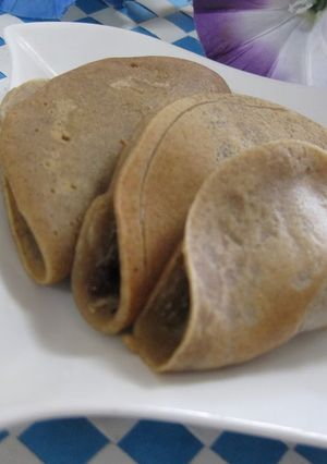 A picture of Toasted Barley Flour Waffle-Style Dorayaki.