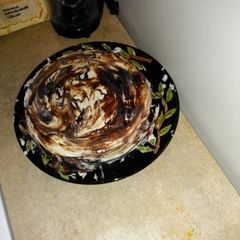 A picture of Preacher Paul lemon chocolate cake.