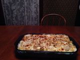 Easy Creamy Chicken Ziti Bake