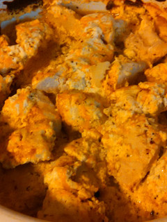 A picture of Ranch dip chicken & potatoes.