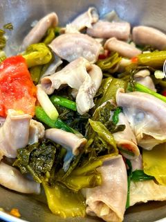 Hình của món Lòng Xào Dưa.