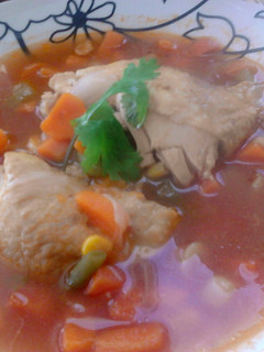 A picture of chicken stew.