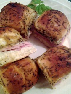 A picture of Poppyseed Ham and Cheese Sliders.