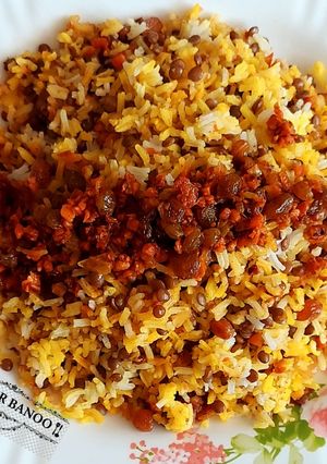 عکسی از دستور عدس پلو ❤️