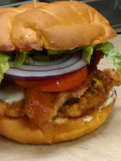 A picture of Chicken and bacon club.