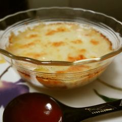 A picture of Japanese Leek Gratin with Sake Lees and Tofu White Sauce.
