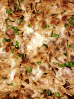 A picture of Bratwurst Noodle Casserole.