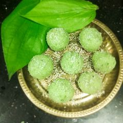 A picture of #Nariyal Paan Laddo.