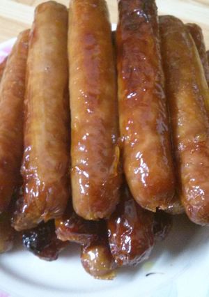 A picture of Yummy Breakfast sausages.