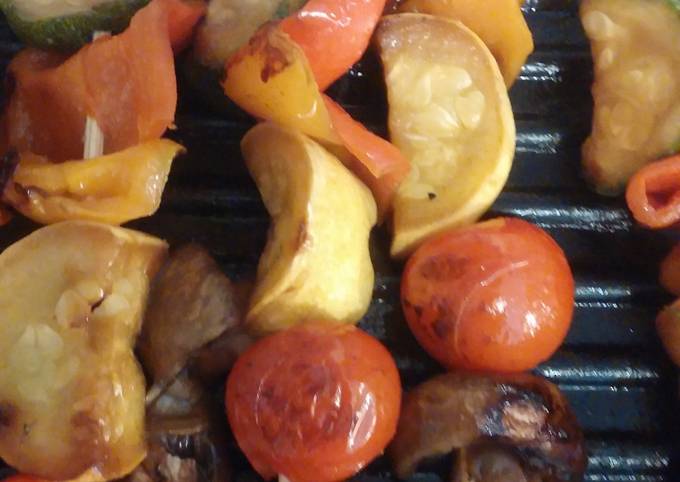 Recipe of Super Quick Homemade Grilled teriyaki vegtable skewers