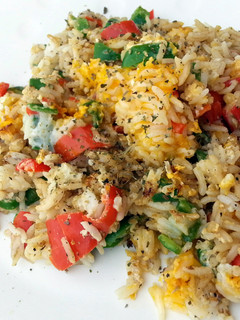 A picture of Egg And Bell Pepper Fried Rice.