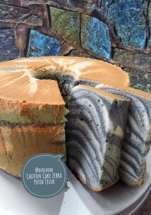 Foto resep 554. Chiffon Cake Zebra Putih Telur #RabuBaru #ResepkuHariIni