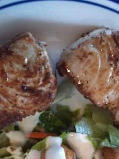 A picture of Pan baked yellow tail.
