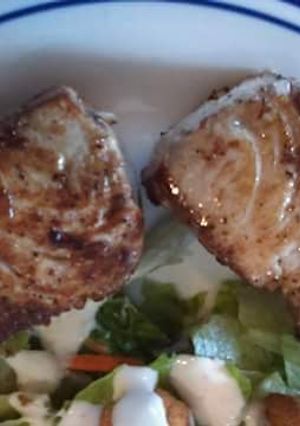 A picture of Pan baked yellow tail.