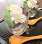 Recipe A Japanese Confection: Namafu Parfait with An-mitsu and Oshiruko which Delicious