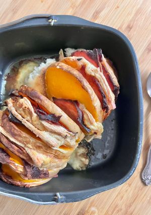 A picture of Orloff-Style Roasted Butternut Squash with Raclette Cheese (Air Fryer).