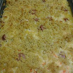 A picture of Hotdogs with rice casserole II.