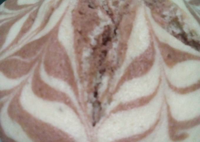 Resep: Bolu air zebra kukus Rumahan