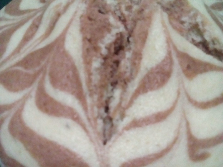 Resep: Bolu air zebra kukus Rumahan