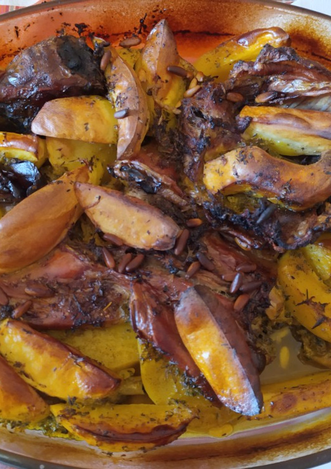 Una foto de Asado de conejo al horno