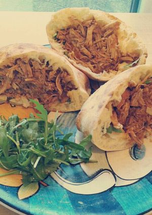 A picture of Pulled Pork Pitas.