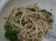 A picture of sardine spaghetti