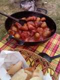Chorizo a la pomarola a leña