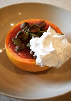 A picture of Grilled grapefruit.