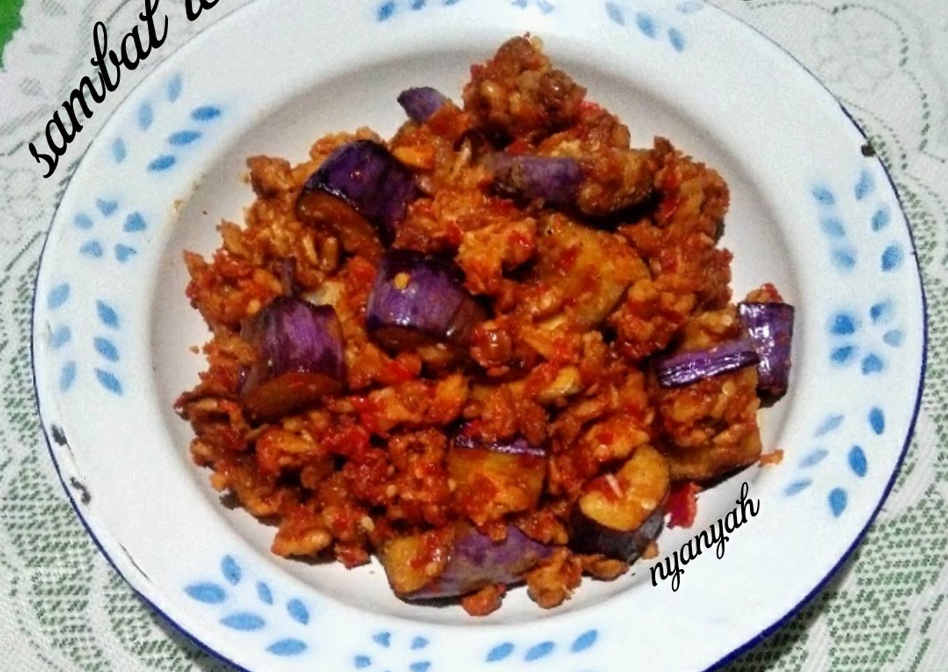 Sambal terong tempe semangit