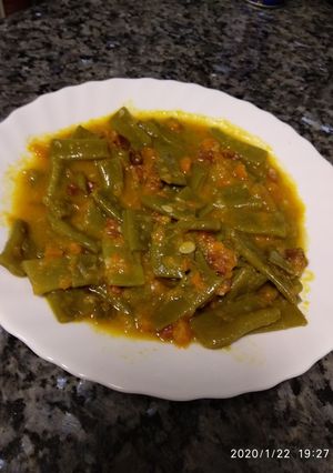 Una foto de Potaje de zanahorias y judías verdes con jamón Thermomix