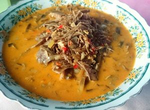 Foto resep Sayur Santan Pedas Jantung Pisang