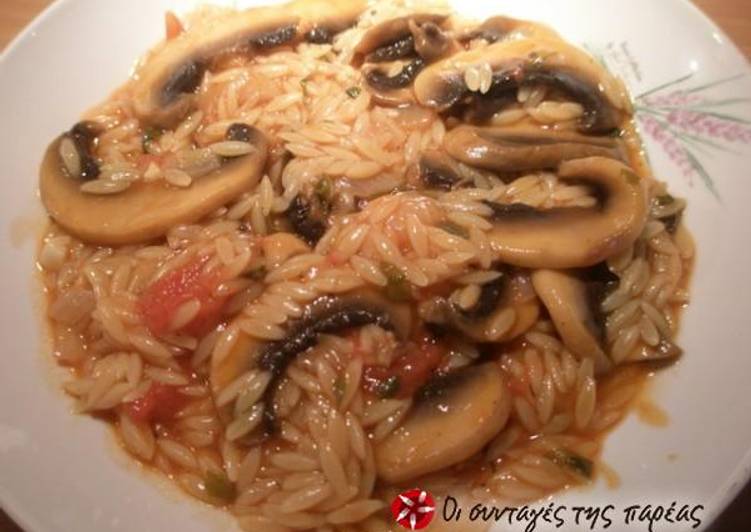 Orzo with mushrooms