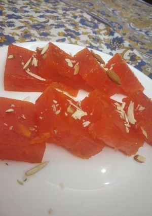 कराची हलवा (karachi halwa recipe in hindi) रेसिपी मुख्य फोटो