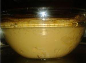 Una foto de Flan de claras de huevo al microondas