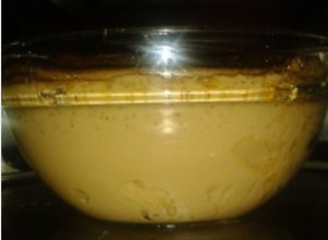 Una foto de Flan de claras de huevo al microondas