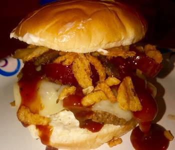 Update, Cooking Recipe All jacked up shroom n Swiss burger    Yummy
