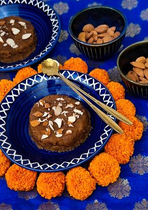 A picture of Guilt-Free Suji Besan Halwa/Besan Suji Halwa With Jaggery.