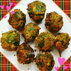 A picture of Spinach Mint Corn Balls.