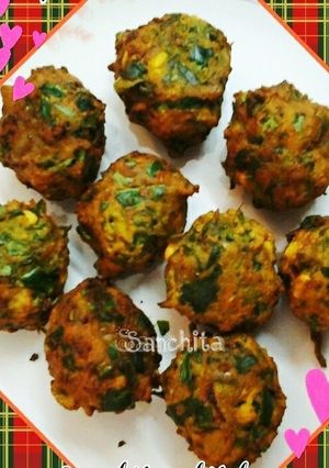 A picture of Spinach Mint Corn Balls.