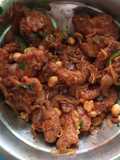 সেজোয়ান পিনাট প্রন (schezwan peanut prawn recipe in Bengali)